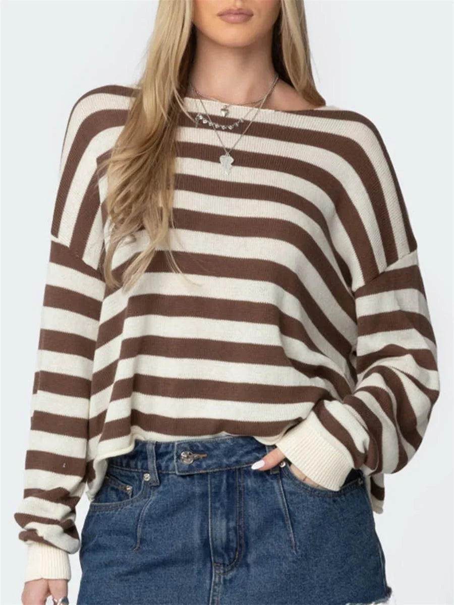 Striped Knit Pullover